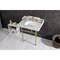 Kingston Brass 30 Carrara Marble Console Sink with Brass Legs, Marble WhiteBrushed Brass LMS3030MBSQ7 - alternate 6